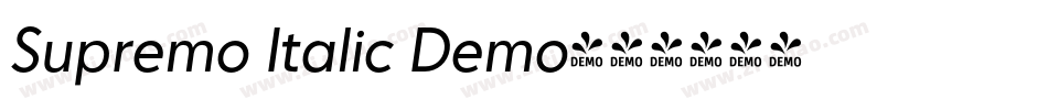 Supremo Italic Demo字体转换